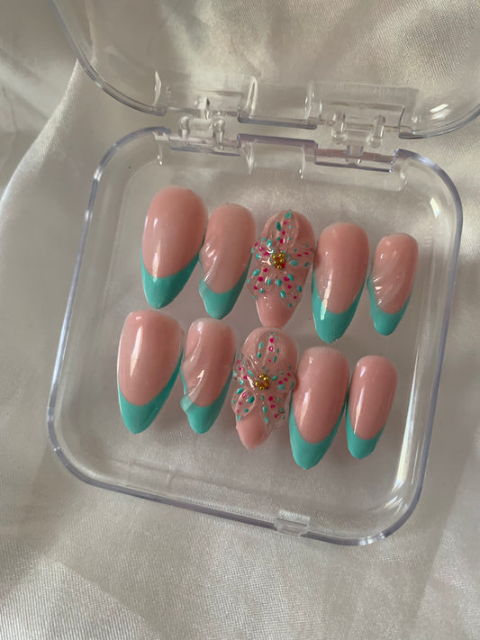 Pastel nails blue 🩵