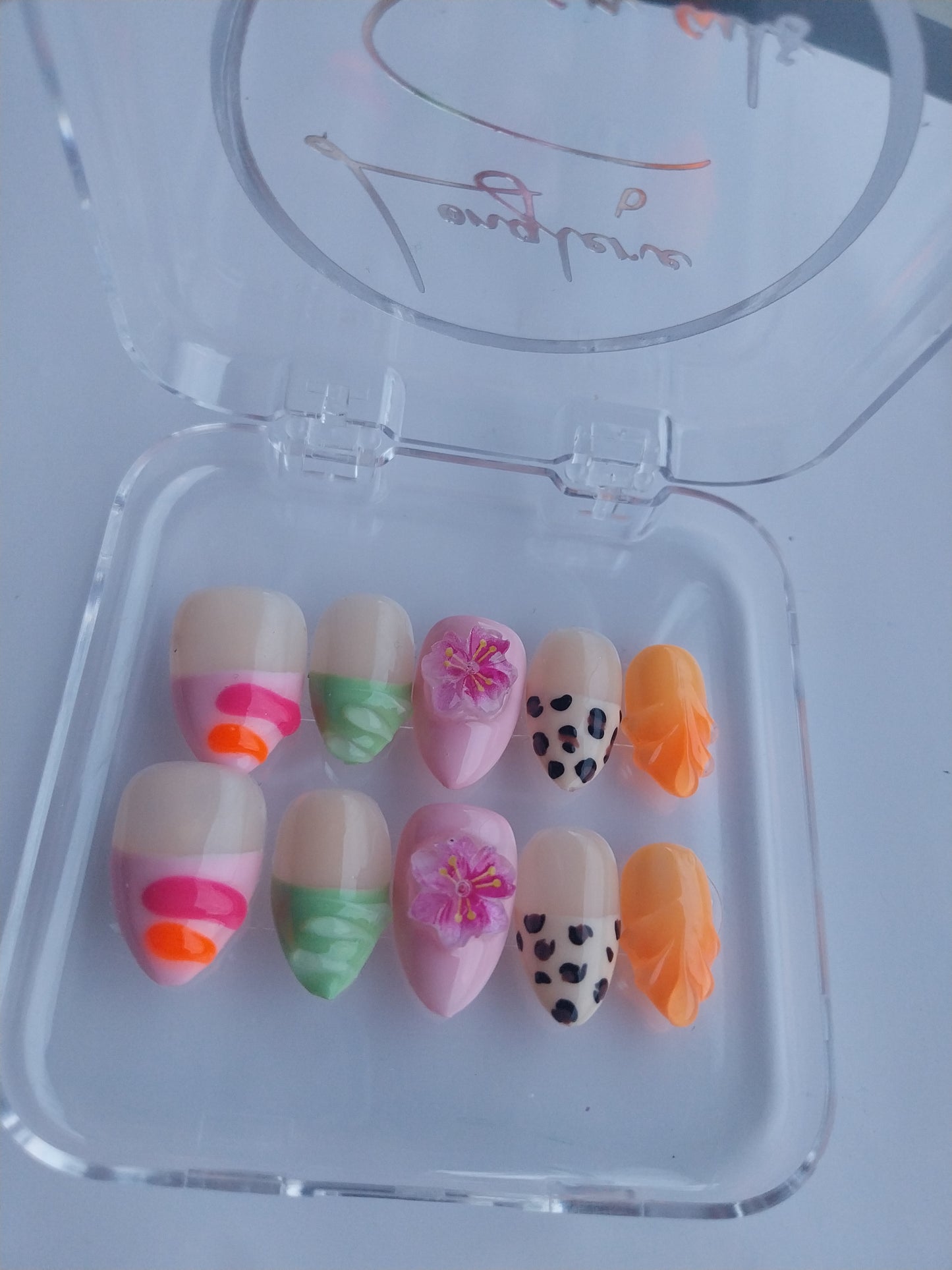 🌈🕶Sugar Bloom French – One Nail, One Mood🕶🌈🌺