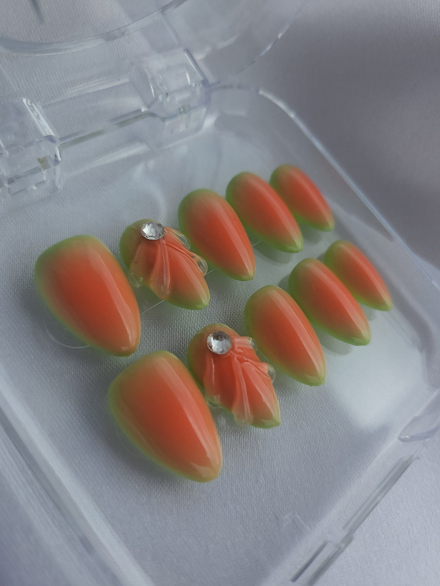 Aura Watermelon – Vert Pastèque, Glow Orange & Cristaux Swarovski 🍉✨🧡💎